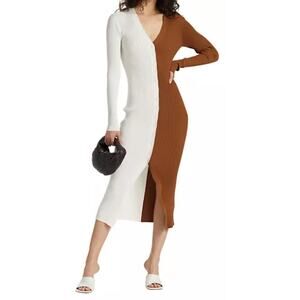 Staud Shoko Colorblocked Midi-Dress